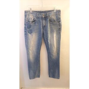 Buffalo David Bitton Jeans 32x34 Faded Distressed Denim Straight Leg Mens